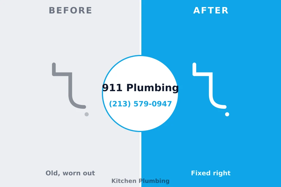 Before and after: plumbing company Calabasas, CA